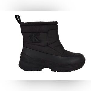 Calvin Klein Women's Black Nelsa Round
Toe Casual Lug Sole Booties Size 8